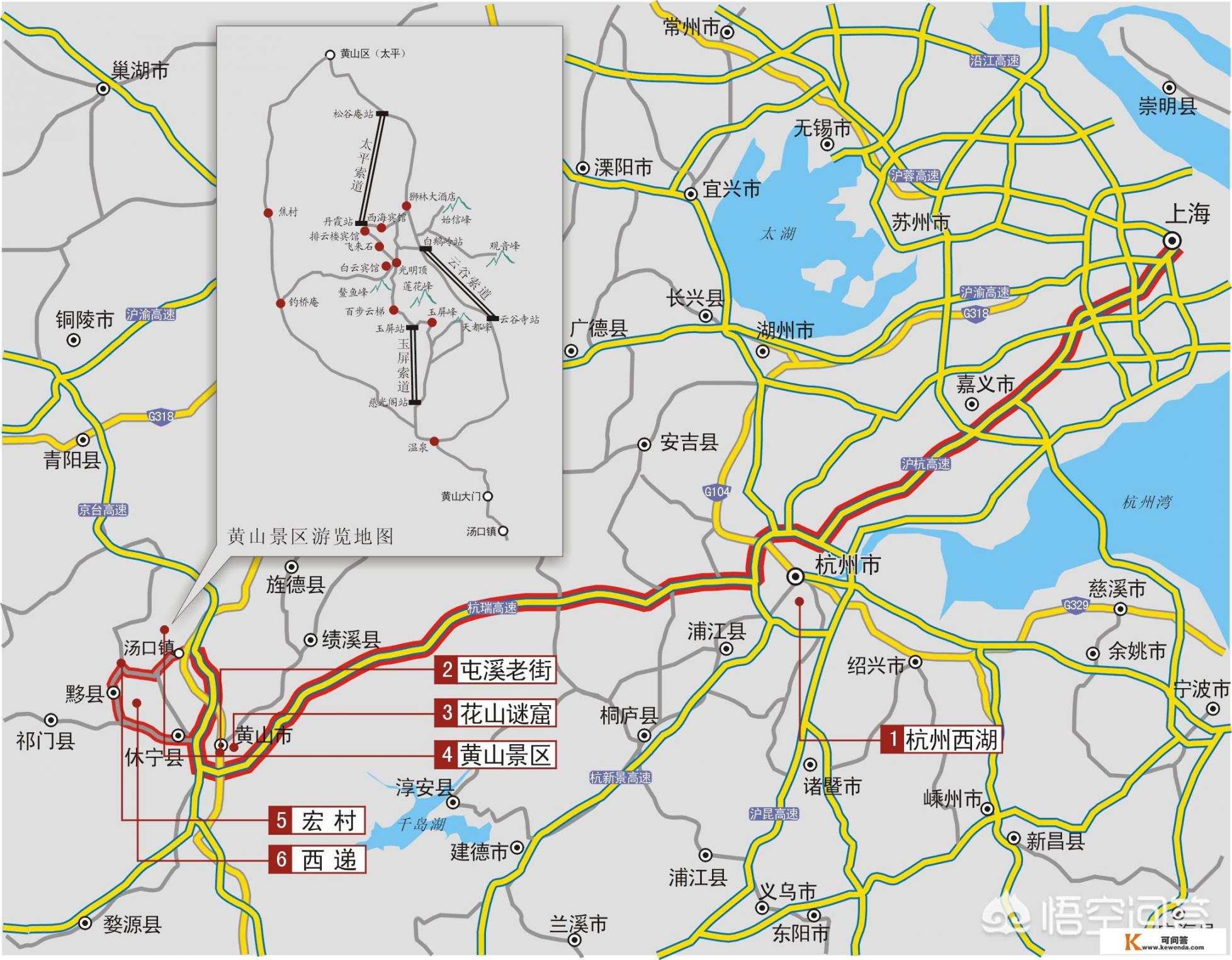 上海虹桥至黄山旅游攻略