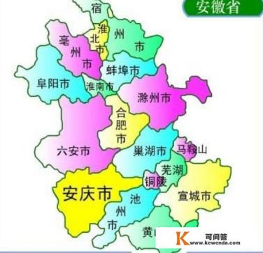 安徽省地图中面积最大是哪个市?面积最小的是哪个市