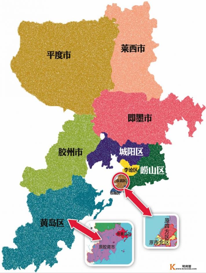 青岛在地图中的位置是什么