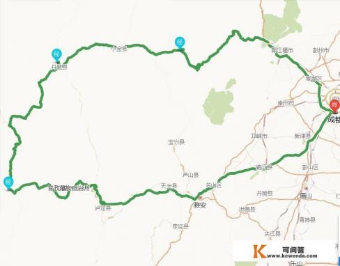 成都到阿坝县的路程有多少公里