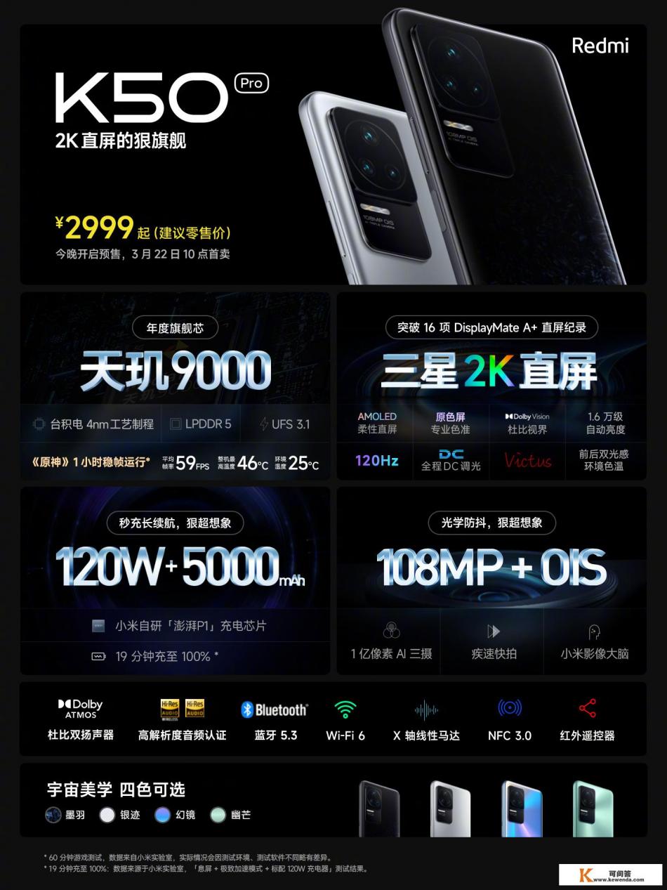 红米k50价格多少钱