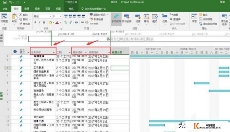 怎么用project软件做甘特图